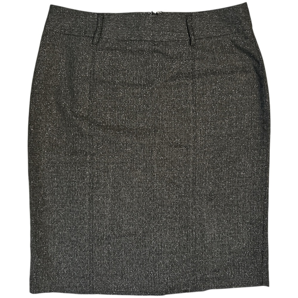 Roz & Ali Gray Sparkle Pencil Workwear Skirt Sz 8 - Picture 1 of 5